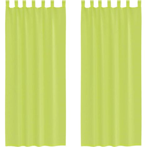 Maison Exclusive - Tende in Voile con Linguetta 2 pz Verde Mela
