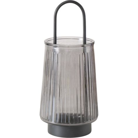 Kerzenhalter mit Henkel aus Glas 25,5 cm IVER