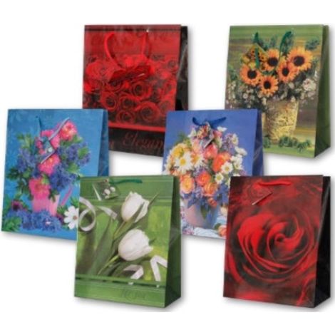 Borsa decorativa laminata PL-2 con piccoli fiori