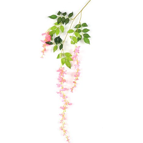 Guirlande De Glycine Artificielle En Soie Pour Décoration Mariage Fête Jardin Violet Rouge - 1 Pièce (1/3)