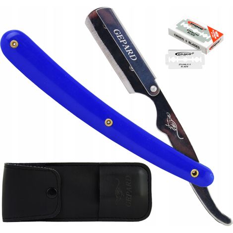 Tommo Bartrasiermesser-Set, Rasierklinge + Etui, Friseurbedarf (1/5)