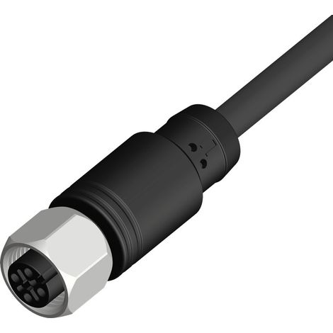 Connecteur industriel pré-câblé RS PRO 4 conducteurs , M12 Femelle, 5m ( Prix pour 1 )