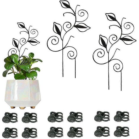 Décoratif plante Trellis pour intérieur Potted plantes feuille forme Vine support Stakes jardin Trellises (1/5)