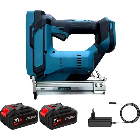 Pistolet à clous électrique, moteur sans balais, compatible avec plusieurs types de clous, 2xBatterie (1/2)