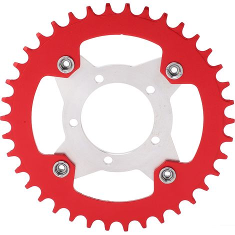 Vélo électrique plateau et adaptateur 38T en alliage d'aluminium CNC pour moteur central Bafang BBS01 rouge (1/5)