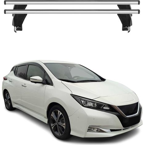 OMAC Dachträger Querträger Alu für Nissan Leaf II 2018-2025 – Abschließbar – T-Nut – City-Crash-getestet – Max. 50 kg Silber (1/5)