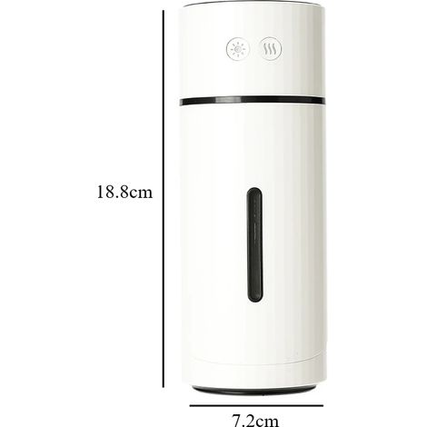 Humidificateur d'air sans fil (blanc) 260 ml, batterie rechargeable 1000 mAh (1/5)