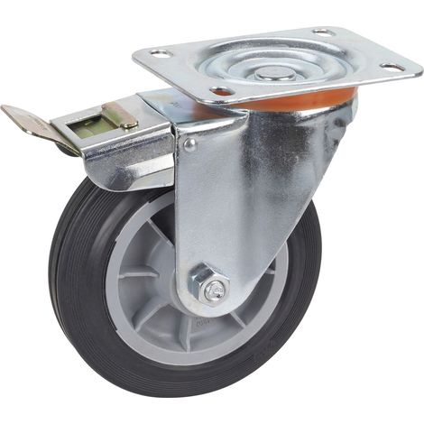 DÖRNER + HELMER Lenkrolle TPE PP-Felge Feststeller 160 mm 150 kg (1/2)