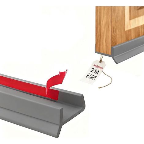 2M Gris Joint Plinthe Profil D’étanchéité pour Bois de 15 mm 16 mm 17 mm Protection Plinthe, Joint Plinthe Profil D’étanchéit (1/5)