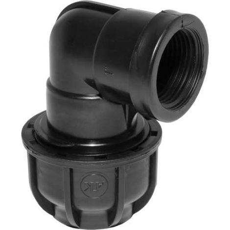 PE-Rohr Winkel Gewindeübergang 90° Ø 20 mm x 1/2'' IG Übergang Verschraubung PP Polypropylen