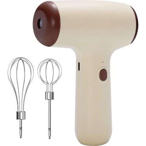Batteur électrique à main avec 2 fouets en acier inoxydable (1/5)