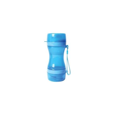 Gamelle pour Chat, Bol, Eau, gourde2 en 1 Eau croquettes pour Chien et Chat 610 ML Bleu - Portable et légère - Facilement transportable pour Les Voyages et Les randonnée (1/4)