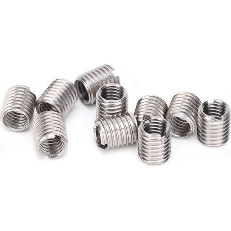 10pcs Insérer un manchon de réparation de filetage à manche filetée Vis de bague en réduisant l'outil de conversion (1/5)