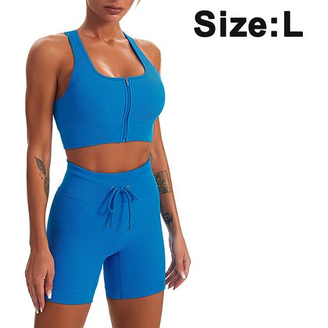 Shorts Yoga - Haut De Sport Sans Couture - Ensemble Deux Pièces Pour Fitness Et Yoga - Taille Haute - 2 Sets (1/5)