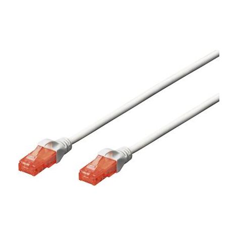 Digitus DK-1617-0025/WH RJ45 Câble réseau, câble patch CAT 6 U/UTP 0.25 m blanc sans halogène, torsa (1/2)