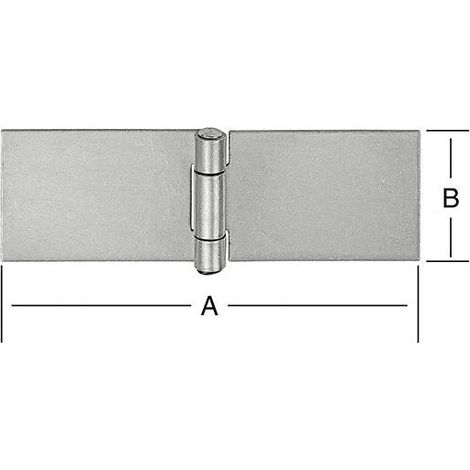 Charnière de table DIN br. Glace crue 100x32 mm