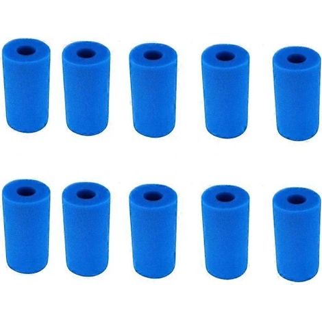 Lot de 10 éponges filtrantes en mousse pour filtre de piscine/aquarium Intex type A, réutilisables et lavables. Accessoires (1/5)