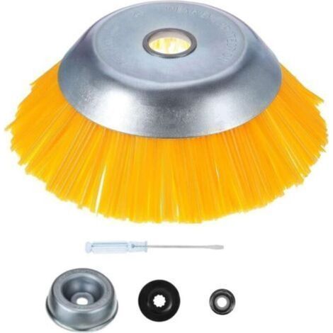 Brosse débroussailleuse Universelle.150x25.4mm Brosse à Désherber Ronde pour éliminer les Mauvaises Herbes, Tête Brosse Rotative avec Roue en Fil d'acier Massif pour Jardin Agriculture(6 Pouce) (1/5)