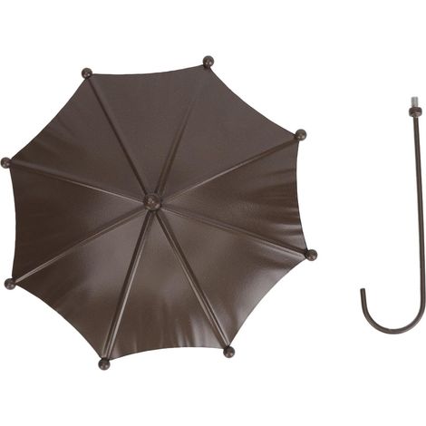 Auge à Oiseaux en Forme de Parapluie, Plateau d'alimentation pour Oiseaux Suspendu en métal, étang ou abreuvoir de Bain d'oiseau en métal pour la décoration extérieure de (1/5)