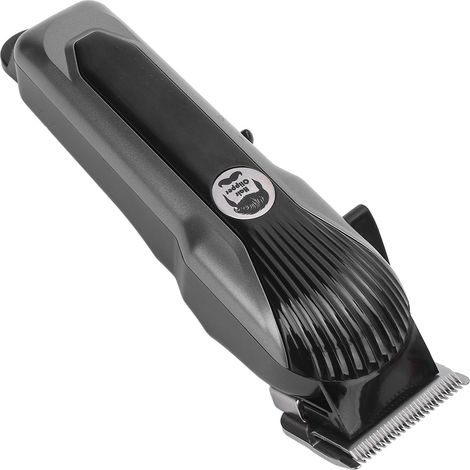 Tondeuse à cheveux électrique à 4 vitesses avec levier réglable, batterie 2000 mAh, professionnelle, pour hommes, avec 4 sabots de guidage, couleur argent. (1/5)