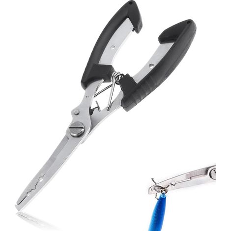 Pinces de pêche, pinces de pêche gainées en acier inoxydable, pinces pour retirer les hameçons et les lignes, et pinces pivotantes. (1/5)