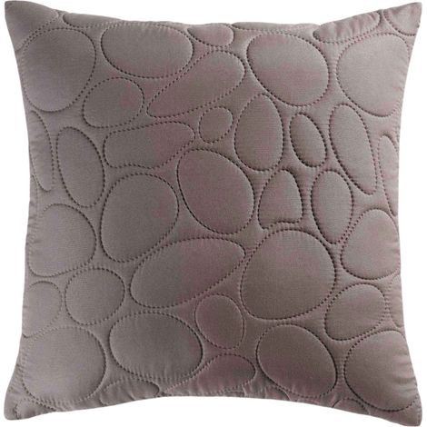 Housse de coussin uni 60 x 60 cm Dolina Taupe (1/2)