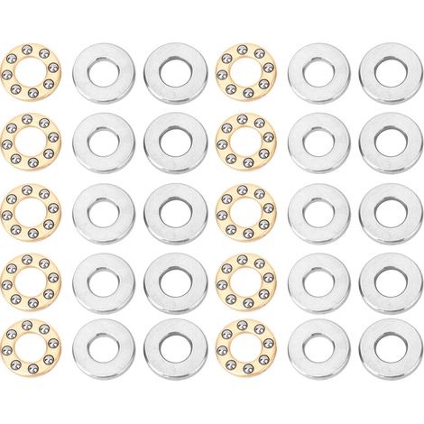Jeu de 10 roulements à billes de butée miniatures en acier plat de haute précision (F4-9M 4x9x4mm) (1/5)