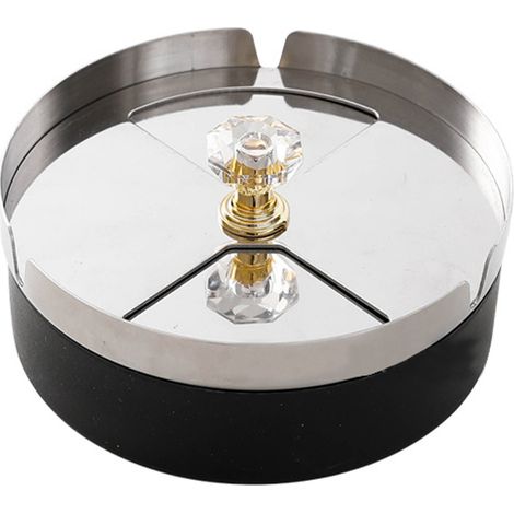 Cendrier à cigarettes avec plateau tournant, cendrier pour fumeurs pour bureau à domicile extérieur (1/5)