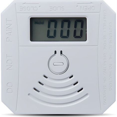 Gas Detector Carbon Monoxide Smoke Detector Combination Battery Operated CO Smoke Alarm with LED Display Screen Flash Sound Alarm Audible Warning Pattern