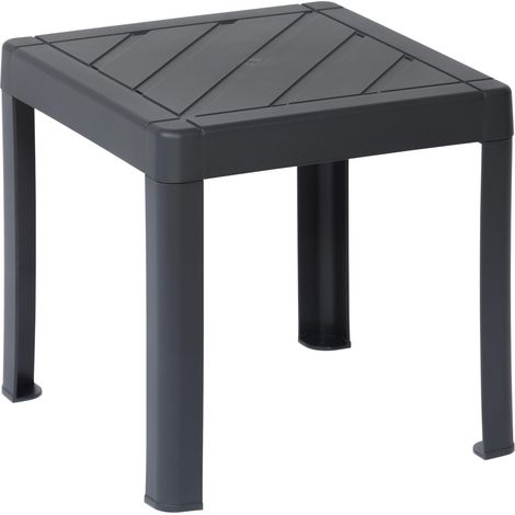 DEA HOME Tavolino per bambini POP in plastica robusta antracite 39x39x38 cm, leggero e sicuro, montaggio facile senza attrezzi, per disegno, gioco e attività educative in cameretta o area gioco