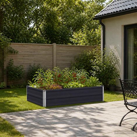 Jardin surélevé Anthracite 100 x 80 x 24 cm (1/5)