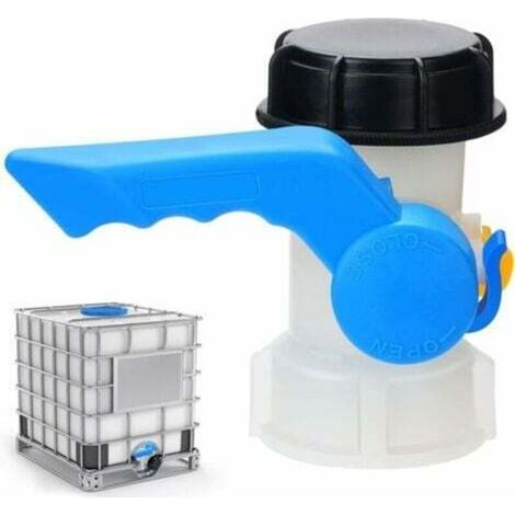 Vanne Cuve 1000L Plastique, Adaptateur IBC 60mm S60x6 Adaptateur Universel pour Cuve 1000 litres--TRIMEC-