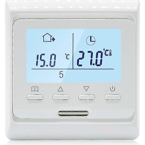 WLAN-Fußbodenheizungsthermostat mit LCD-Bildschirm, kompatibel mit 220-V-Elektro- und Wassersystemen, für eine präzise Temperaturregelung. (1/5)