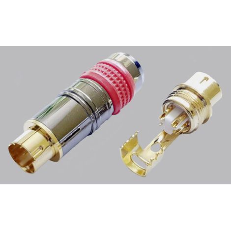 BKL Electronic 0212018 Connettore Mini-DIN Spina dritta Numero Poli (num): 4 Cromo 1 pz.