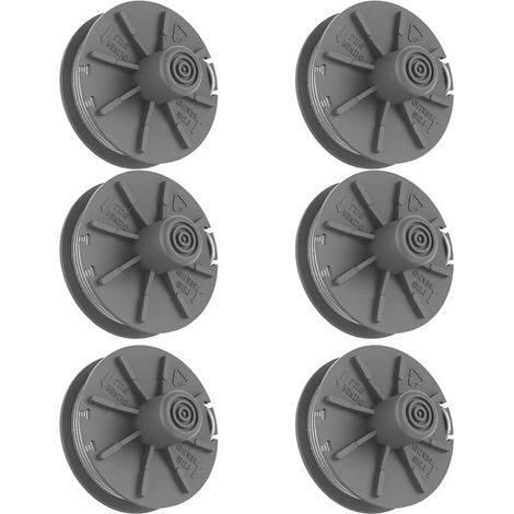 Bobine de fil de Coupe , 6 Pièces Bobine pour Coupe-Bordures Turbo Taille-bordures 5307-20 Cordon 6m Rechange de Coupe Gazon Bobine pour Gardena (1/4)