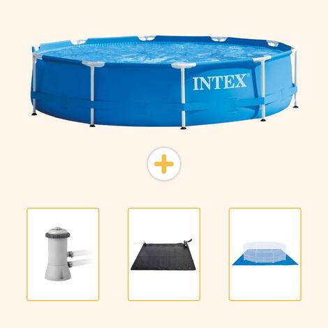 Intex Piscine Tubulaire Ronde - 366x76 cm - 4-pièces  SCB79 (1/5)