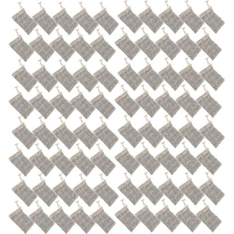Lot de 80 sachets de savon en sisal naturel pour savon exfoliant (1/5)
