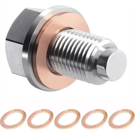 CCYKXA Adunsiaoto Motorölwannen-Ablassschraube, magnetische Ölablassschraube, magnetische Ölwannen-Ablassmutter, Autozubehör, passend für die meisten Autos (M14 x 1,5)