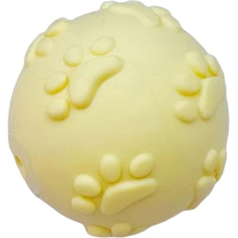 sonore chien balle – Raised Texture résistant aux morsures – pour chiens nettoyage des dents Boredom – JauneUN