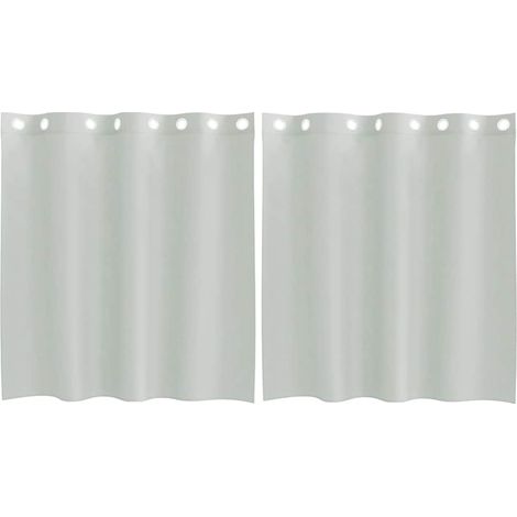 Maison Exclusive - Tende in Voile con Occhielli 2 pz Grigio Chiaro 140x140 cm