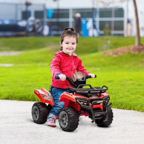 Kinder Quad Électrique 6V, Quadro pour Enfants 1,5-3 Ans Rouge, avec Fonction Avant et Musique (1/5)