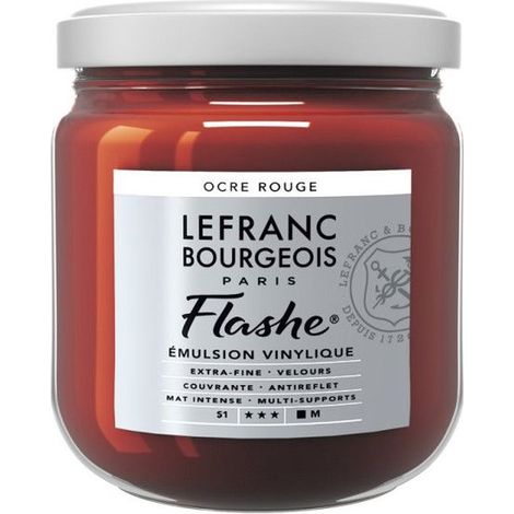 Peinture vinylique - Flashe - Ocre rouge - 306 - Lefranc Bourgeois - 400ml