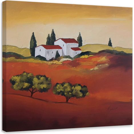 Tableau sur toile Toscane Paysage Italie 40x40 (1/5)
