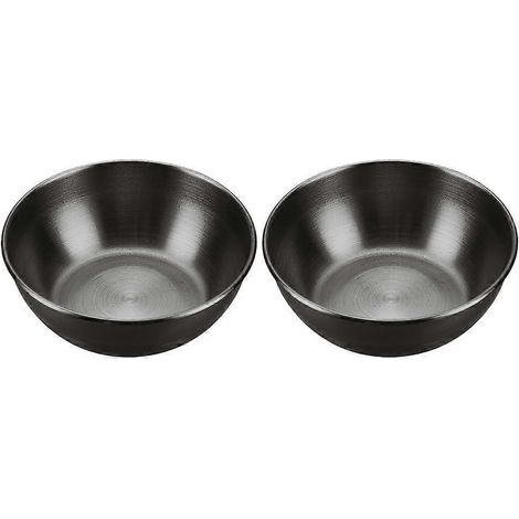 Lot de 2 assiettes en acier inoxydable pour sauces et légumes.-8.2X3CM-Black (1/4)