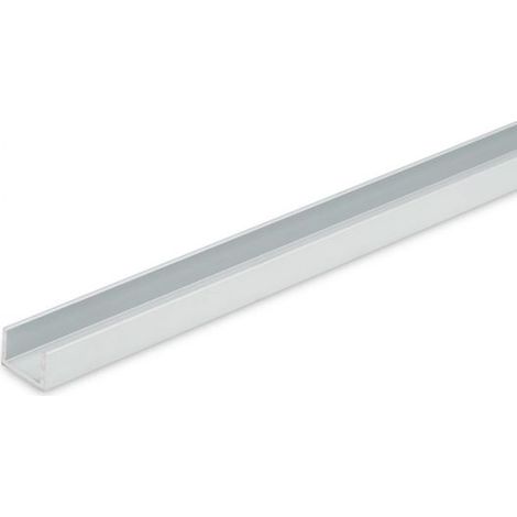 Perhilo de aluminio forma U 1000/15x10mm plata (1/2)