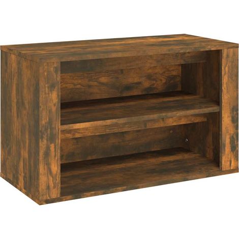 Maison Exclusive - Scarpiera Rovere Fumo 75x35x45 cm in Legno Multistrato (1/5)