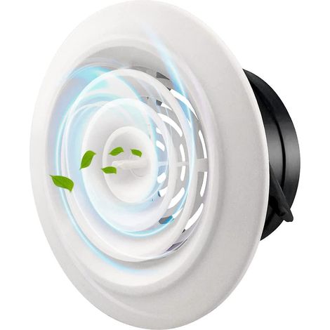 grille De (100mm) Ventilation Ajustable Grille Aeration En Plastique Ronde Grille D'aration Couvercle Du,couvercle Du Ventilateur Montageventilat (1/5)
