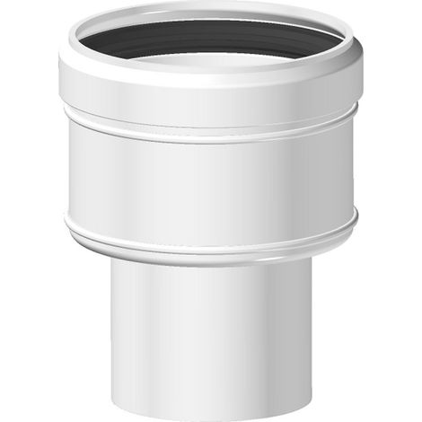 Aumento di sezione piatto M ø 60 mm - F ø 80 mm per sistema rigido monoparete 00000051291 (1/2)