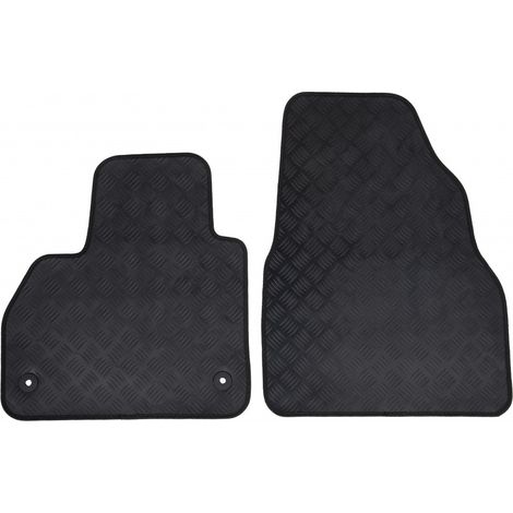 Tapis de voiture utilitaire - Sur Mesure pour RENAULT Kangoo 2 (Dès 01/2008) - 2 pièces - Tapis de sol antidérapant pour utilitaire - Souple - 100% Caoutchouc (1/5)