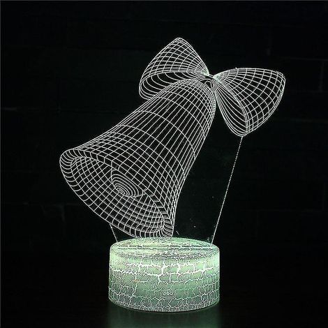 Lampe à illusion 3D, 7 couleurs à changement optique, lumière tactile, USB et télécommande, style Art Déco, pour une ambiance romantique (1/5)